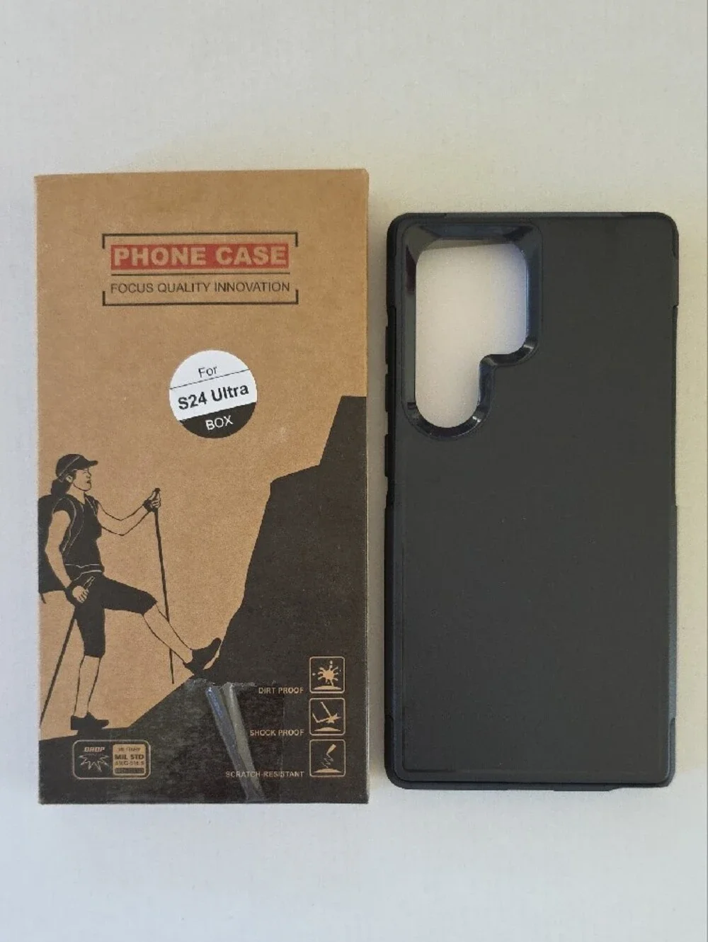 For Samsung S24 Ultra Phone - Black Protective Phone Case